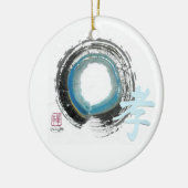 Enso met Kanji karakter voor Veiligheid Keramisch Ornament (Links)