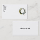 Enso met Pax, Kanji voor vrede Visitekaartje (Voorkant / Achterkant)