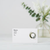 Enso met Pax, Kanji voor vrede Visitekaartje (Staand voorkant)