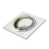 Enso met PAX, Sumi-e Tegeltje (Zijkant)