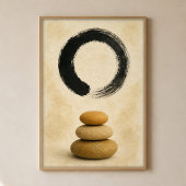 Enso Over Stones Gouache Boho Kunstposter Poster