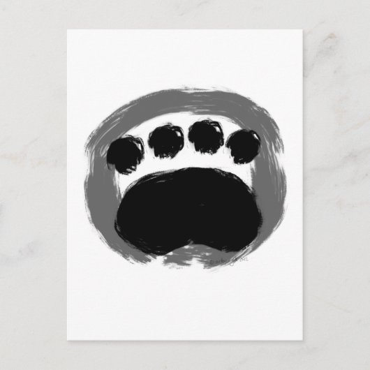 Enso Paw-ontwerp Briefkaart (Voorkant)