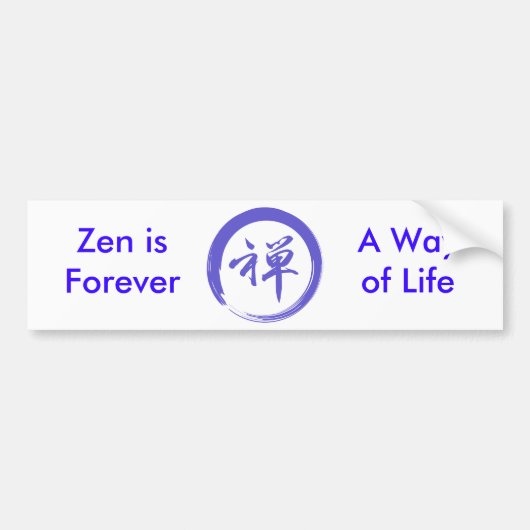 Enso-symbool met Zen-symbool Bumpersticker (Voorkant)