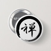 Enso-symbool met Zen-symbool Ronde Button 5,7 Cm (Voorkant /achterkant)