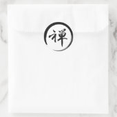 Enso-symbool met Zen-symbool Ronde Sticker (Tas)