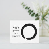 Enso-symbool voor oneindigheid briefkaart (Staand voorkant)