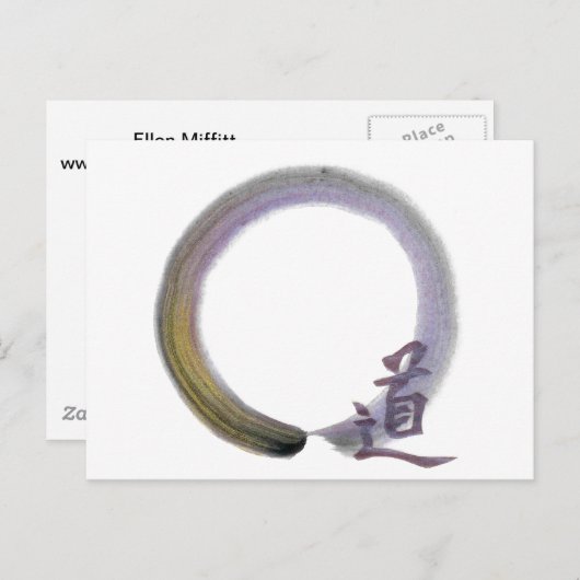 Enso - The Way [mini in paars] Briefkaart (Voorkant / Achterkant)