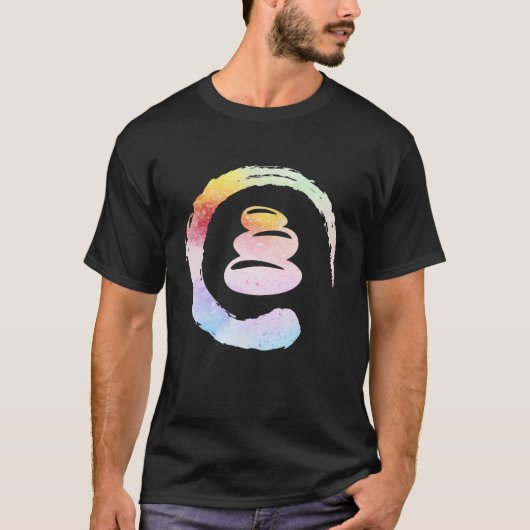 Enso Watercirkel Zen Stones Boeddhistische Zen Cir T-shirt (Voorkant)