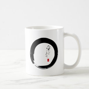 Enso with "With Love" kanji text Koffiemok