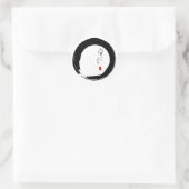 Enso with "With Love" kanji text Ronde Sticker (Tas)