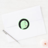 Enso with "With Love" kanji text Ronde Sticker (Envelop)