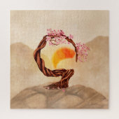 Enso Zen Blossoming Sakura Bonsai Legpuzzel (Verticaal)