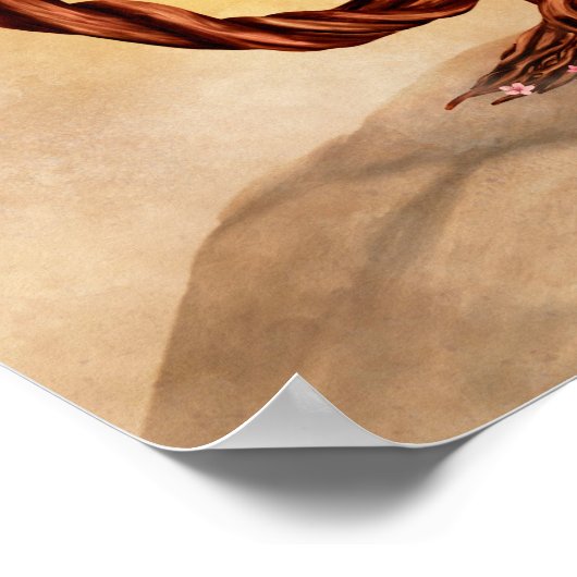 Enso Zen Blossoming Sakura Bonsai Poster (Hoek)