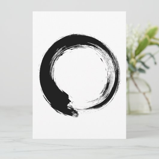Enso Zen Circle Advieskaart (Staand voorkant)
