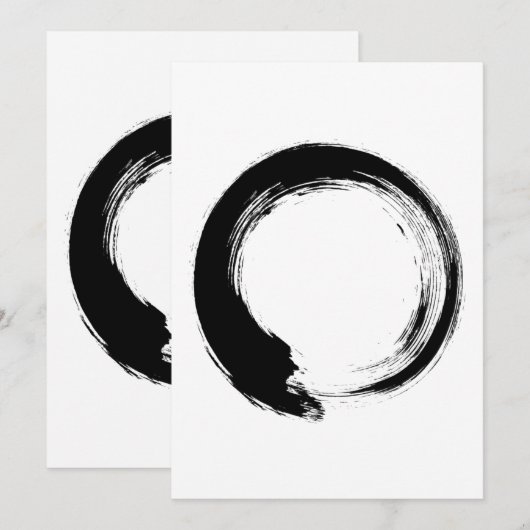 Enso Zen Circle Advieskaart (Voorkant / Achterkant)