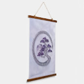 Enso Zen Circle Amethyst Bonsai boom Hangend Wandkleed (Gebogen)