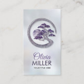 Enso Zen Circle Amethyst Bonsai boom Visitekaartje (Voorkant)
