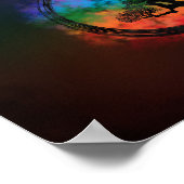 Enso Zen Circle and Bonsai Tree Nebula Poster (Hoek)