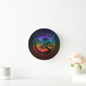 Enso Zen Circle and Bonsai Tree Nebula Ronde Klok (Huis)
