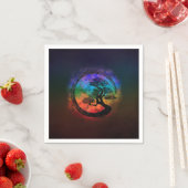 Enso Zen Circle and Bonsai Tree Nebula Servet (Insitu)