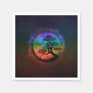 Enso Zen Circle and Bonsai Tree Nebula Servet