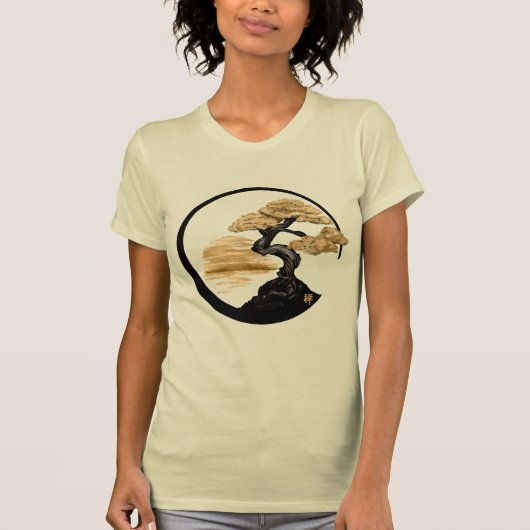 Enso Zen Circle Bonsai - Golden Sunrise T-shirt (Voorkant)