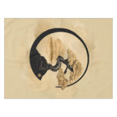 Enso Zen Circle Bonsai - Golden Sunrise Tafelkleed (Voorkant (Horizontaal))