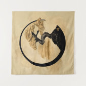 Enso Zen Circle Bonsai - Golden Sunrise Wandkleed (Voorkant)