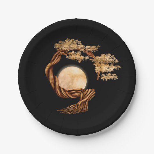 Enso Zen Circle Bonsai Papieren Bordje (Voorkant)