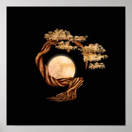 Enso Zen Circle Bonsai Poster (Voorkant)