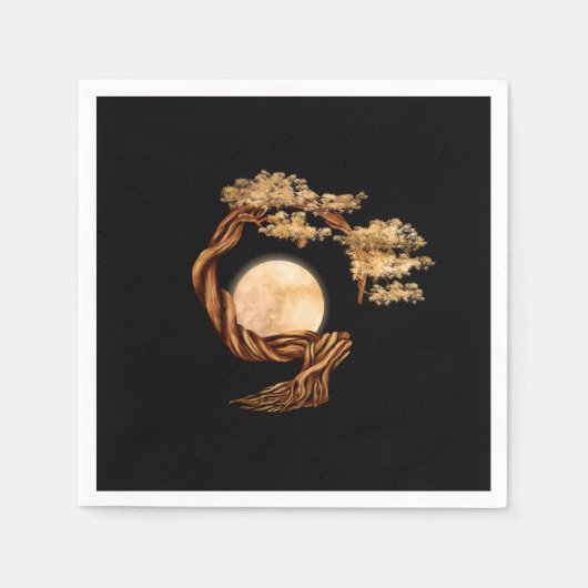 Enso Zen Circle Bonsai Tree Servet (Voorkant)