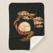 Enso Zen Circle Bonsai Tree Sherpa Deken (Voorkant)