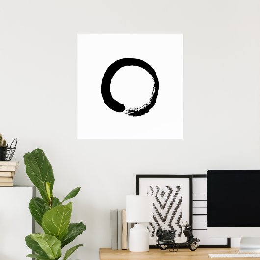 Ensō Zen Circle Calligraphy Poster (Thuiskantoor)