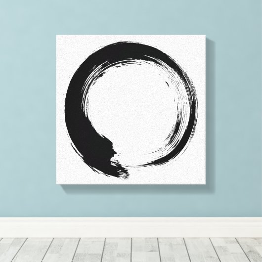 Enso Zen Circle Canvas Afdruk (Insitu (Houten vloer))