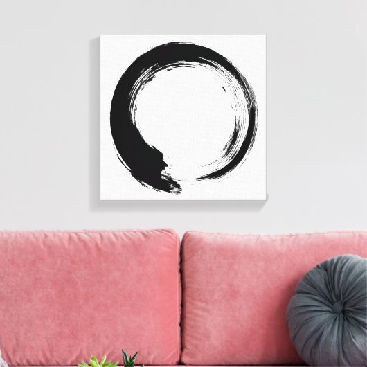 Enso Zen Circle Canvas Afdruk (Insitu (Woonkamer))
