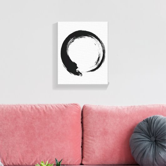 Enso Zen Circle Canvas Afdruk (Insitu (Woonkamer))