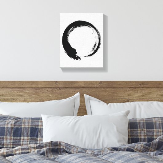 Enso Zen Circle Canvas Afdruk (Insitu (Slaapkamer))