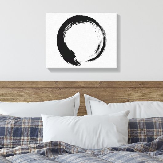 Enso Zen Circle Canvas Afdruk (Insitu (Slaapkamer))