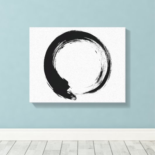 Enso Zen Circle Canvas Afdruk (Insitu (Houten vloer))
