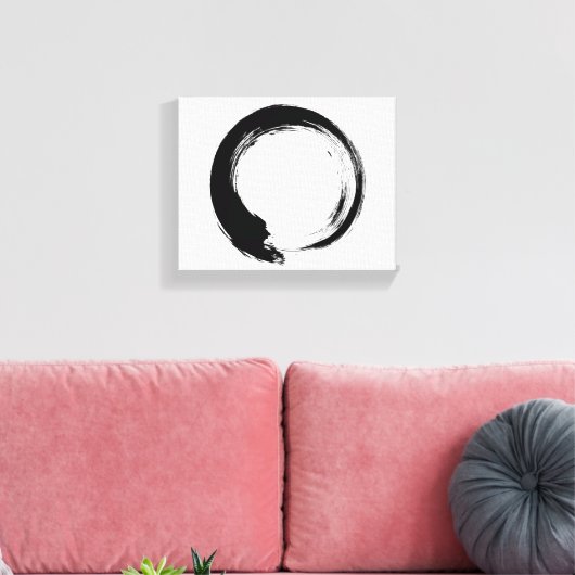 Enso Zen Circle Canvas Afdruk (Insitu (Woonkamer))