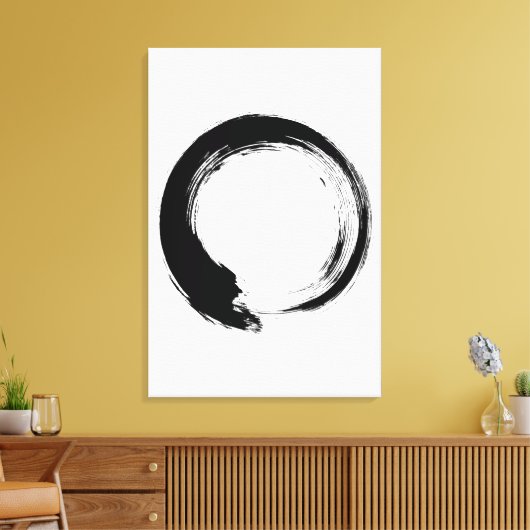 Enso Zen Circle Canvas Afdruk (Insitu (Woonkamer))