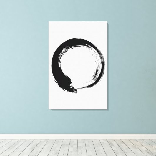 Enso Zen Circle Canvas Afdruk (Insitu (Houten vloer))