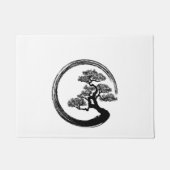Enso Zen Circle en Bonsai Tree Deurmat (Voorkant)