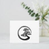 Enso Zen Circle en Bonsai Tree Feestdagenkaart (Staand voorkant)