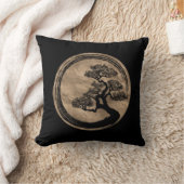 Enso Zen Circle en Bonsai Tree Gold Kussen (Deken)