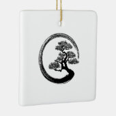 Enso Zen Circle en Bonsai Tree Keramisch Ornament (Rechts)
