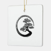 Enso Zen Circle en Bonsai Tree Keramisch Ornament (Links)