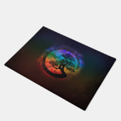 Enso Zen Circle en Bonsai Tree Nebula Deurmat (Schuin)