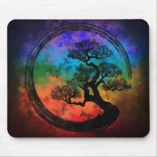 Enso Zen Circle en Bonsai Tree Nebula Muismat