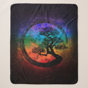 Enso Zen Circle en Bonsai Tree Nebula Sherpa Deken